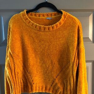 Soft orange crop sweater